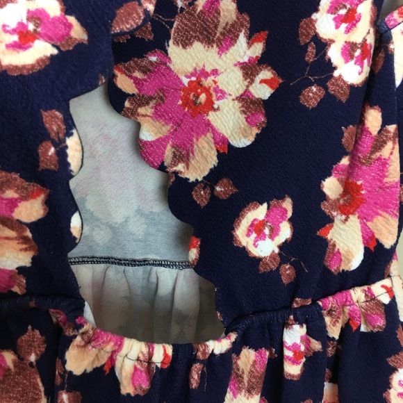 Anthropologie postmark floral Peplum Top M - Picture 4 of 6